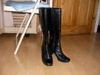 Nine West Black Leather Boots 6 (39) Gorgeous L@@K !!....